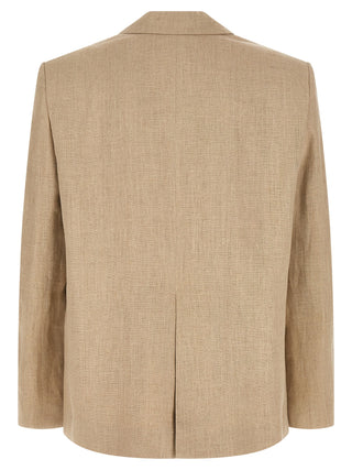 Blazer de lino beige