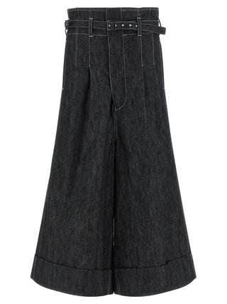 Black Cotton Bermuda Shorts