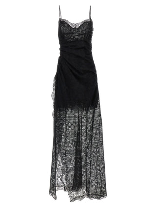 Black Polyester Long Dress