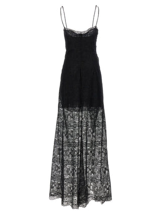 Black Polyester Long Dress