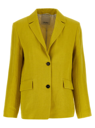 Blazer bicolor de lino