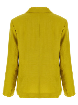 Blazer bicolor de lino