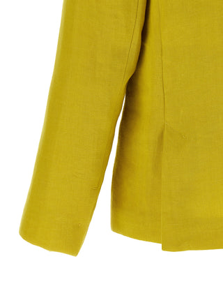 Blazer bicolor de lino