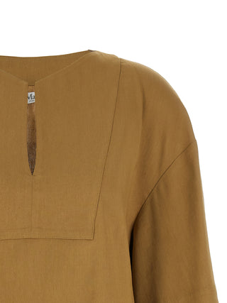 Beige Linen Blouse