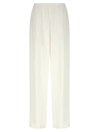 White Linen Casual Pants