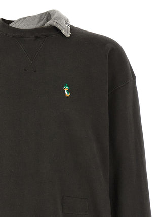 Black Cotton Sweatshirt