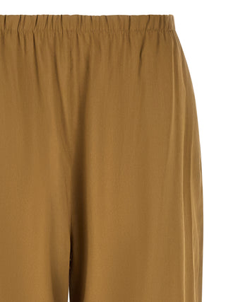 Beige Linen Casual Pants