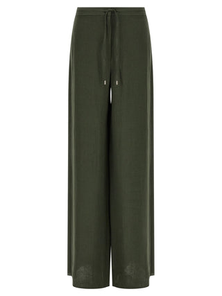 Bicolor Linen Casual Pants