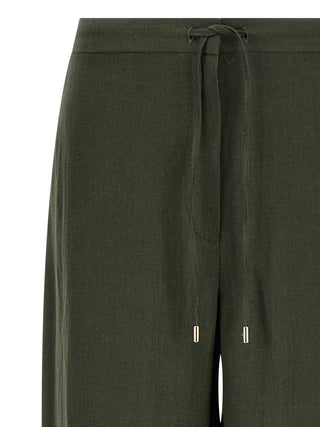 Bicolor Linen Casual Pants