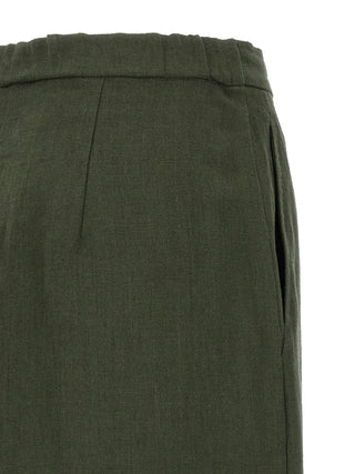 Bicolor Linen Casual Pants