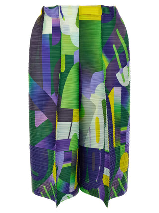 Multicolor Polyester Casual Pants