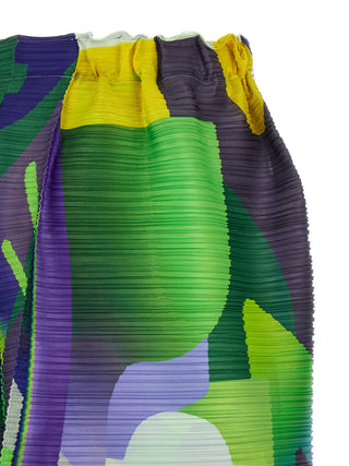 Multicolor Polyester Casual Pants