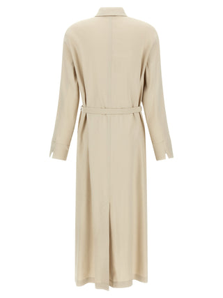 Beige Linen Long Dress