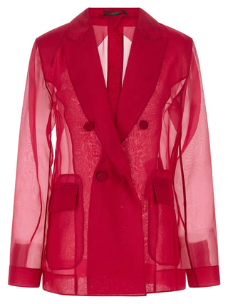 Fuchsia Silk Blazer