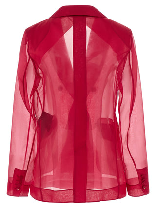 Fuchsia Silk Blazer