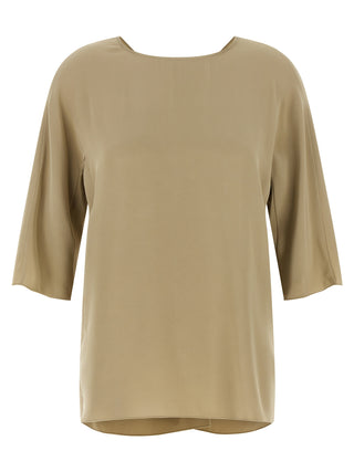 Beige Silk Blouse