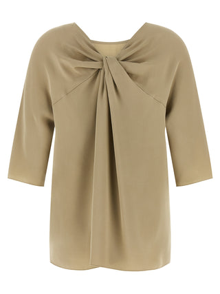 Beige Silk Blouse