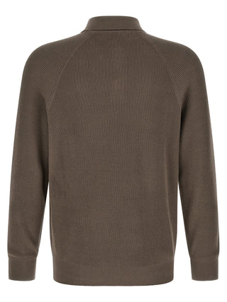 Brown Cotton Polo Shirt
