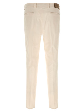 White Cotton Casual Pants