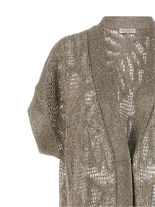 Brown Linen Cardigan