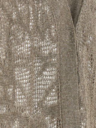 Brown Linen Cardigan