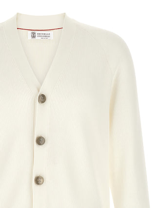 White Cotton Cardigan