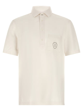 Polo de lana virgen blanca