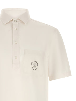 Polo de lana virgen blanca
