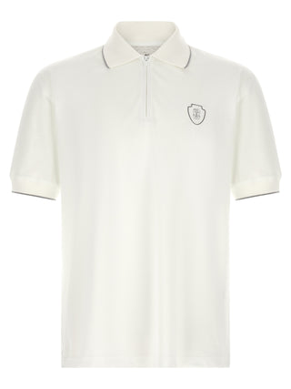 White Polyamide Polo Shirt