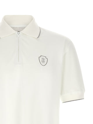White Polyamide Polo Shirt