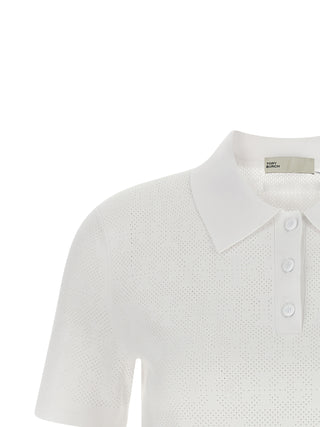 White Viscose Polo Shirt