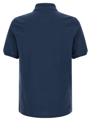 Blue Cotton Polo Shirt