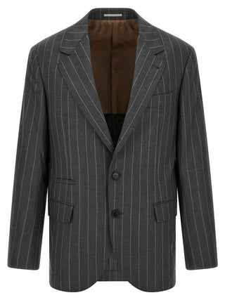 Gray Virgin Wool Blazer