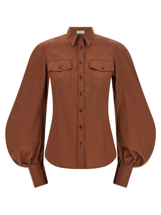 Brown Cotton Blouse