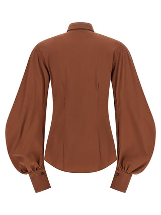Brown Cotton Blouse