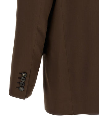 Brown Silk Blazer