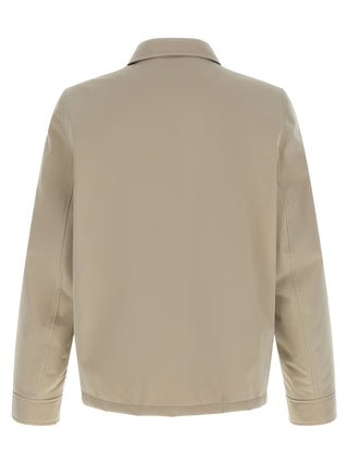 Gray Polyester Full-Length Jacket