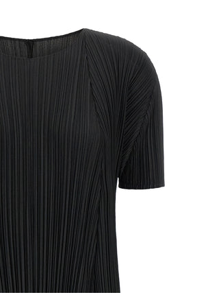 Black Polyester Midi Dress