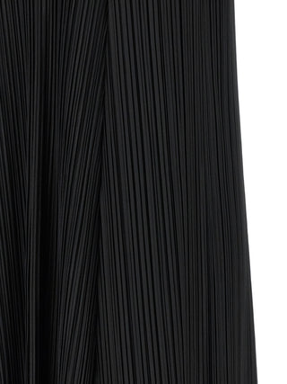 Black Polyester Midi Dress