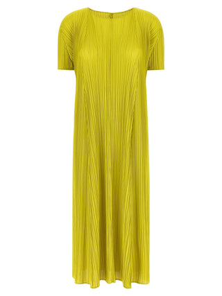 Bicolor Polyester Midi Dress