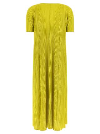 Bicolor Polyester Midi Dress