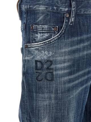Blue Cotton Relaxed Fit Jeans