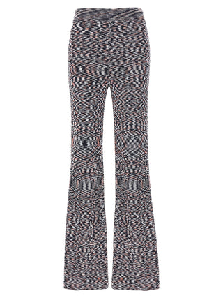 Multicolor Viscose Flared Pants