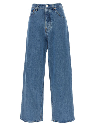 Blue Cotton Relaxed Fit Jeans