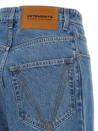Blue Cotton Relaxed Fit Jeans