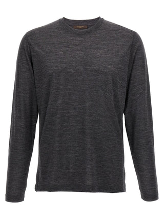 Ropa deportiva gris de lana virgen