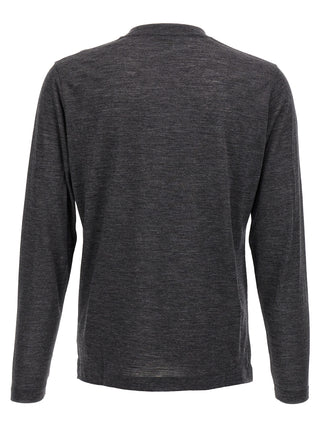Ropa deportiva gris de lana virgen