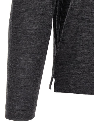 Ropa deportiva gris de lana virgen