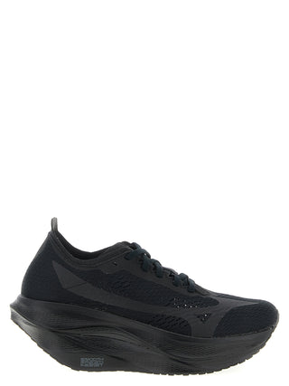 Black Synthetic Athletic Sneakers
