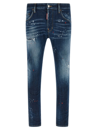 Jeans azules de algodón denim